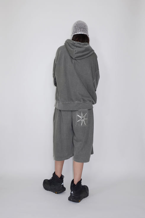 Mayte × Cycle ECHO STAR WASHED HALF PANTS -GRAY-